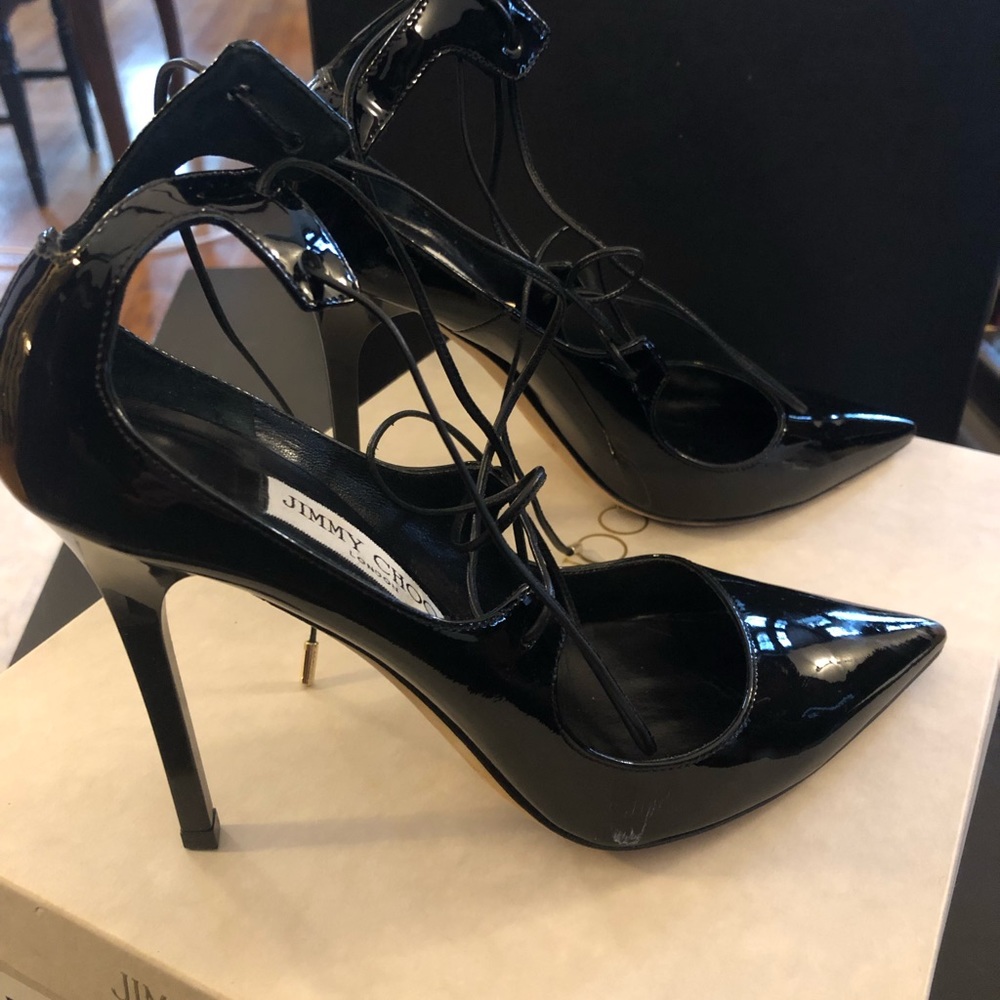 Jimmy Choo Black Patent Leather Heels